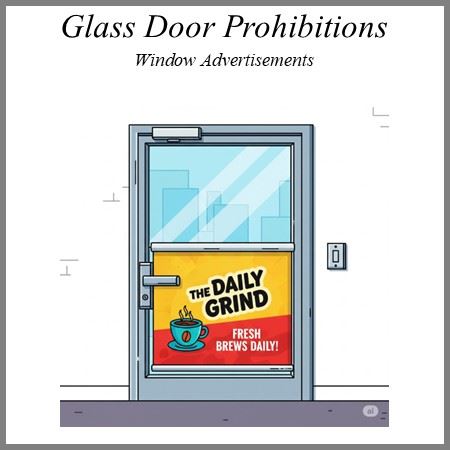 Glass Door Prohibitions Image